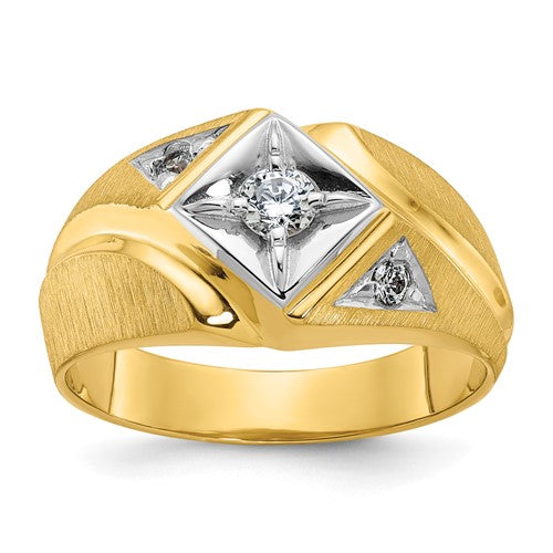 14k-tt-ibgoodman-mens-polished-and-satin-diamond-ring-mounting-SolomonJeweler-Wichita-KS-CustomJewelry