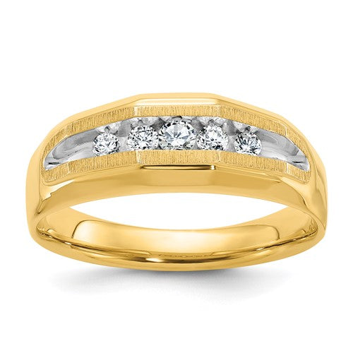 14k-ibgoodman-mens-polished-and-satin-5-stone-ring-mounting-SolomonJeweler-Wichita-KS-CustomJewelry