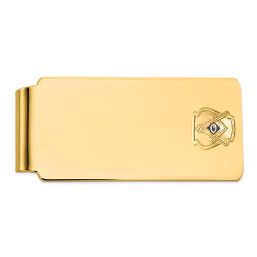 14k-mens-polished-and-textured-with-blue-enamel-masonic-large-money-clip-SolomonJeweler-Wichita-KS-CustomJewelry