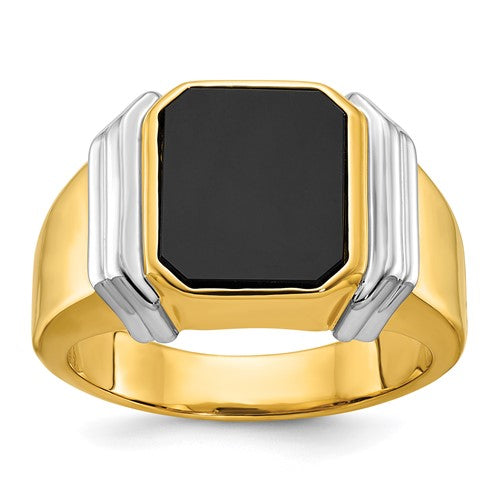 14k-two-tone-ibgoodman-mens-onyx-ring-mounting-SolomonJeweler-Wichita-KS-CustomJewelry