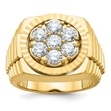 14k-ibgoodman-mens-polished-d-c-round-cluster-ring-mtg-SolomonJeweler-Wichita-KS-CustomJewelry