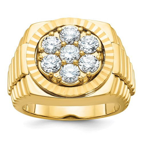 14k-ibgoodman-mens-polished-d-c-round-cluster-ring-mtg-SolomonJeweler-Wichita-KS-CustomJewelry