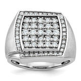 14k-white-gold-ibgoodman-mens-polished-satin-cluster-ring-mounting-SolomonJeweler-Wichita-KS-CustomJewelry