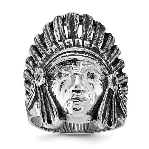 14k-white-gold-ibgoodman-antiqued-diamond-native-headdress-ring-mounting-SolomonJeweler-Wichita-KS-CustomJewelry