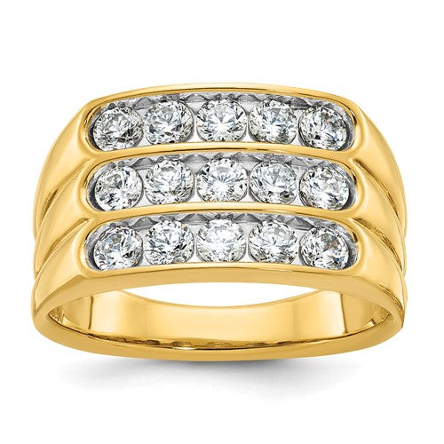 14k-ibgoodman-mens-polished-and-grooved-3-row-ring-mounting-SolomonJeweler-Wichita-KS-CustomJewelry