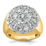14k-two-tone-ibgoodman-mens-polished-round-cluster-ring-mounting-SolomonJeweler-Wichita-KS-CustomJewelry