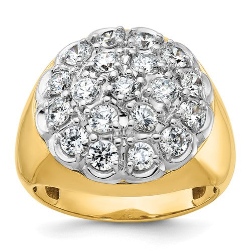 14k-two-tone-ibgoodman-mens-polished-round-cluster-ring-mounting-SolomonJeweler-Wichita-KS-CustomJewelry