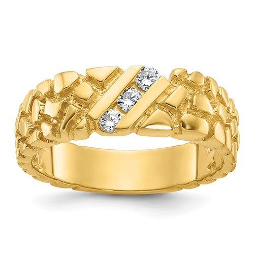 14k-ibgoodman-mens-diamond-nugget-ring-mounting-SolomonJeweler-Wichita-KS-CustomJewelry