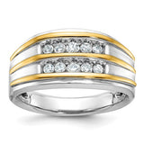 14k-two-tone-ibgoodman-mens-polished-2-row-ring-mounting-SolomonJeweler-Wichita-KS-CustomJewelry