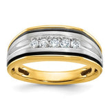14k-two-tone-ibgoodman-mens-polished-satin-grooved-ring-mounting-SolomonJeweler-Wichita-KS-CustomJewelry