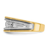 10 Karat Two Tone Men's Diamond Band (1 Ct)