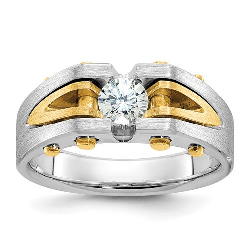 14k-two-tone-ibgoodman-mens-polished-and-satin-diamond-ring-mounting-SolomonJeweler-Wichita-KS-CustomJewelry