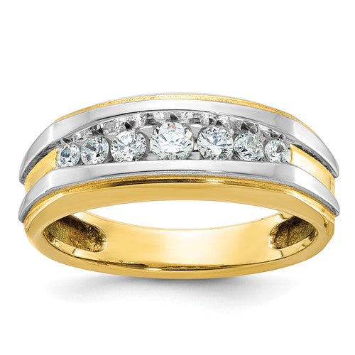 14k-w-white-rhodium-ibgoodman-mens-polished-7-stone-ring-mounting-SolomonJeweler-Wichita-KS-CustomJewelry