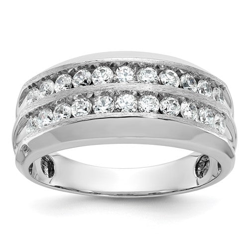 14kw-ibgoodman-mens-polished-satin-grooved-2-row-ring-mtg-SolomonJeweler-Wichita-KS-CustomJewelry