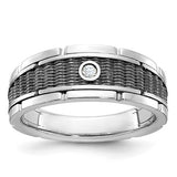 14k-white-gold-ibgoodman-mens-polished-textured-solitaire-ring-mtg-SolomonJeweler-Wichita-KS-CustomJewelry