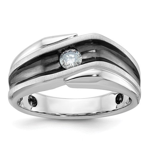 14kw-ibgoodman-mens-polished-satin-grooved-solitaire-ring-mounting-SolomonJeweler-Wichita-KS-CustomJewelry