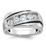 14k-white-gold-mens-polished-satin-and-grooved-ring-mounting-SolomonJeweler-Wichita-KS-CustomJewelry
