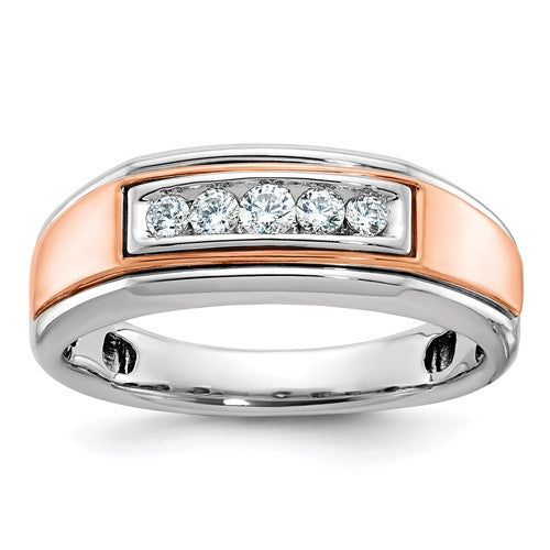 14k-white-rose-gold-ibgoodman-mens-polished-5-stone-ring-mounting-SolomonJeweler-Wichita-KS-CustomJewelry
