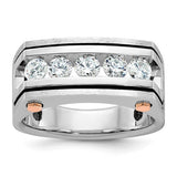 14kwr-ibgoodman-mens-polished-satin-grooved-5-stone-ring-mounting-SolomonJeweler-Wichita-KS-CustomJewelry