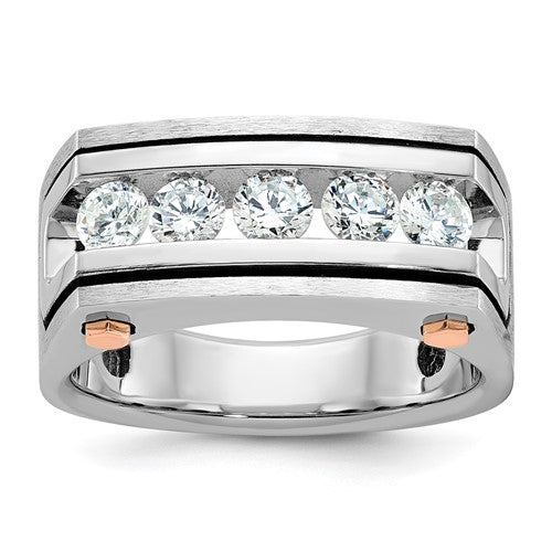 14kwr-ibgoodman-mens-polished-satin-grooved-5-stone-ring-mounting-SolomonJeweler-Wichita-KS-CustomJewelry