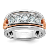 14k-white-rose-gold-ibgoodman-mens-polish-cut-out-5-stone-ring-mtg-SolomonJeweler-Wichita-KS-CustomJewelry