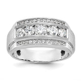 14k-white-gold-ibgoodman-mens-polished-satin-3-row-ring-mounting-SolomonJeweler-Wichita-KS-CustomJewelry