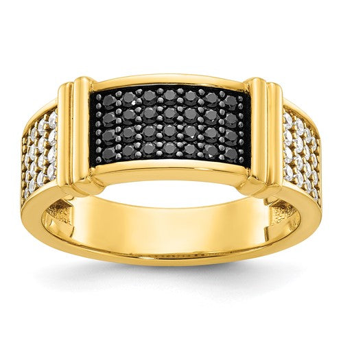 14k-ibgoodman-mens-black-and-white-diamonds-ring-mounting-SolomonJeweler-Wichita-KS-CustomJewelry