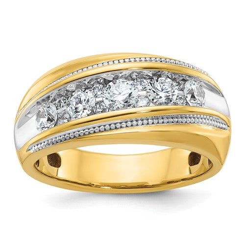 14k-ibgoodman-mens-polished-and-milgrain-ring-mounting-SolomonJeweler-Wichita-KS-CustomJewelry
