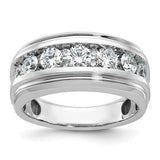 14k-white-gold-ibgoodman-mens-polished-and-grooved-ring-mounting-SolomonJeweler-Wichita-KS-CustomJewelry
