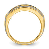 14 Karat Two-tone Men's Polished Diamond Ring - 1 CTW