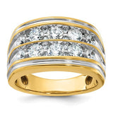14k-ibgoodman-mens-polished-and-grooved-2-row-ring-mounting-SolomonJeweler-Wichita-KS-CustomJewelry