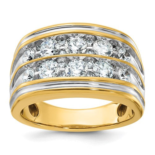 14k-ibgoodman-mens-polished-and-grooved-2-row-ring-mounting-SolomonJeweler-Wichita-KS-CustomJewelry