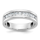 14k-white-gold-ibgoodman-mens-polished-square-11-stone-diamond-ring-SolomonJeweler-Wichita-KS-CustomJewelry