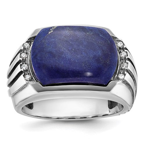 14k-white-gold-w-black-rhod-ibgoodman-mens-lapis-diamond-ring-mounting-SolomonJeweler-Wichita-KS-CustomJewelry