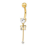 14k-cz-butterfly-chain-dangle-belly-ring-SolomonJeweler-Wichita-KS-CustomJewelry