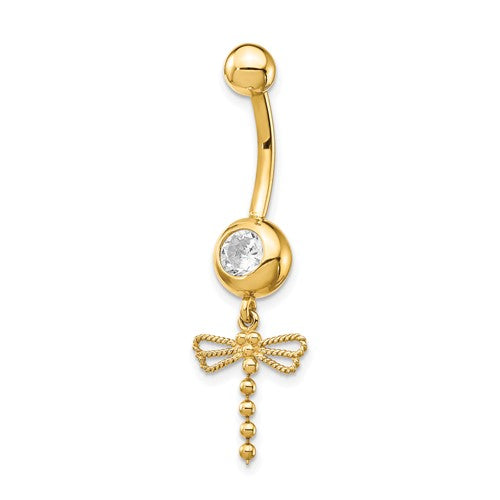 14k-14-gauge-cz-dragonfly-dangle-belly-ring-SolomonJeweler-Wichita-KS-CustomJewelry