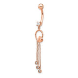 14k-rose-gold-14-gauge-cz-heart-3-chain-dangle-belly-ring-SolomonJeweler-Wichita-KS-CustomJewelry