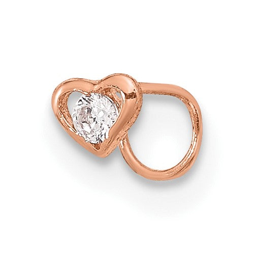 14k-rose-gold-23-gauge-cz-heart-nose-post-SolomonJeweler-Wichita-KS-CustomJewelry
