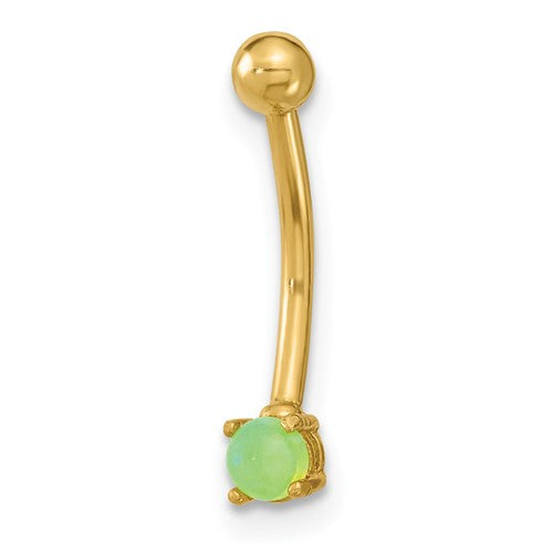 14k-16-gauge-with-green-cz-eyebrow-ring-body-jewelry-SolomonJeweler-Wichita-KS-CustomJewelry