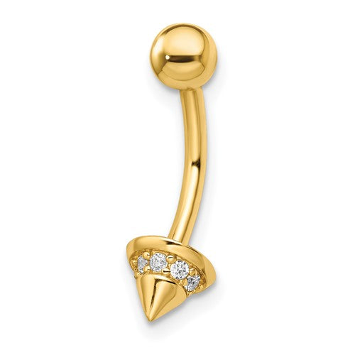 14k-14-gauge-cz-cone-belly-ring-SolomonJeweler-Wichita-KS-CustomJewelry