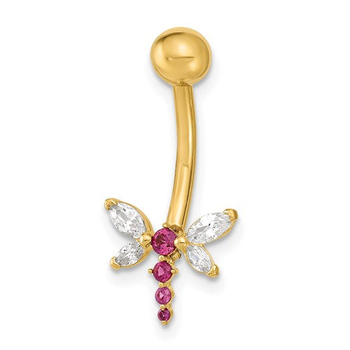 14k-14-gauge-dragonfly-cz-belly-navel-ring-body-jewelry-SolomonJeweler-Wichita-KS-CustomJewelry