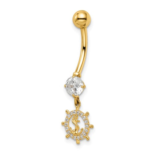 14k-14-gauge-cz-anchor-ships-wheel-belly-ring-SolomonJeweler-Wichita-KS-CustomJewelry