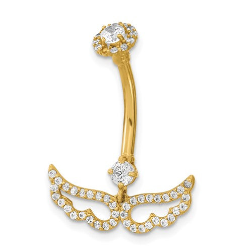 14k-14-gauge-angel-wings-cz-belly-navel-ring-body-jewelry-SolomonJeweler-Wichita-KS-CustomJewelry