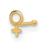 14k-20-gauge-polished-female-symbol-nose-stud-SolomonJeweler-Wichita-KS-CustomJewelry
