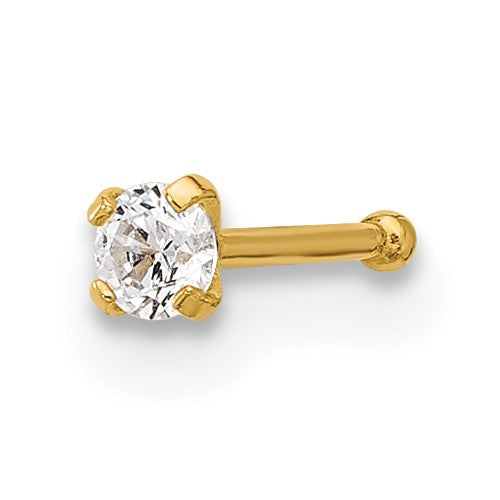 14k-22-gauge-polished-2-5mm-cz-nose-stud-SolomonJeweler-Wichita-KS-CustomJewelry
