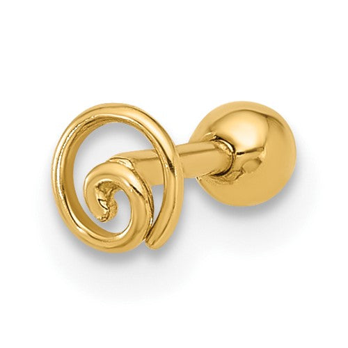 14k-18-gauge-polished-swirl-cartilage-stud-SolomonJeweler-Wichita-KS-CustomJewelry
