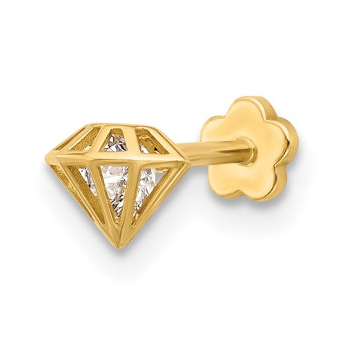 14k-18-gauge-polished-cz-3d-diamond-shaped-cartilage-body-jewelry-SolomonJeweler-Wichita-KS-CustomJewelry