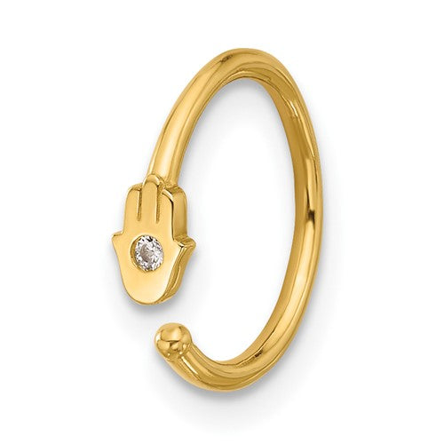 14k-20-gauge-polished-cz-hamsa-nose-ring-SolomonJeweler-Wichita-KS-CustomJewelry