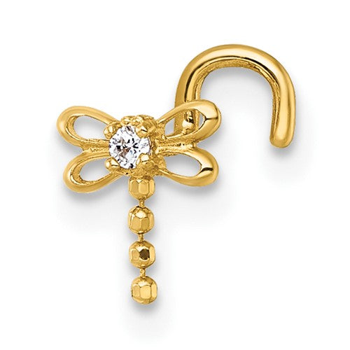 14k-polished-18-gauge-moveable-cz-dragonfly-nose-stud-SolomonJeweler-Wichita-KS-CustomJewelry