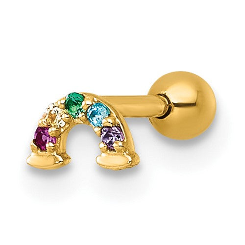 14k-18-gauge-polished-multicolor-cz-and-created-ruby-rainbow-labret-stud-SolomonJeweler-Wichita-KS-CustomJewelry